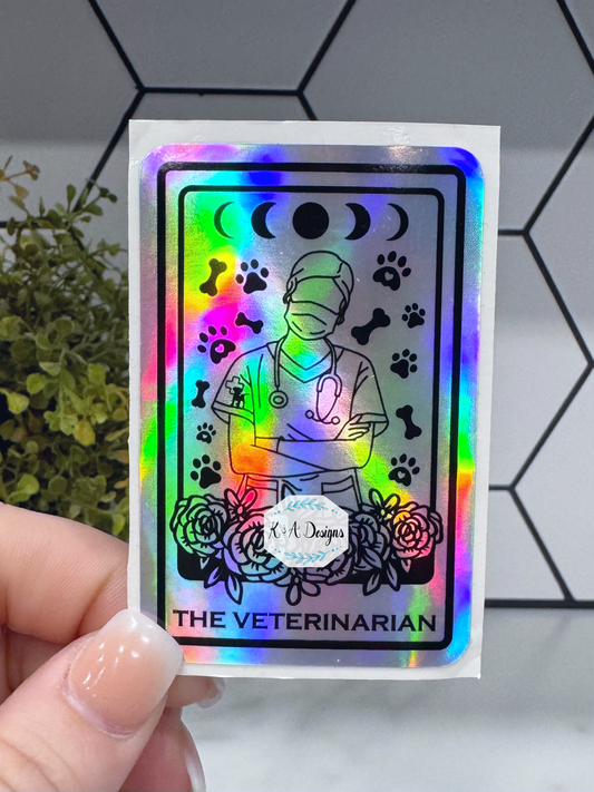 The Veterinarian Holographic Tarot Sticker