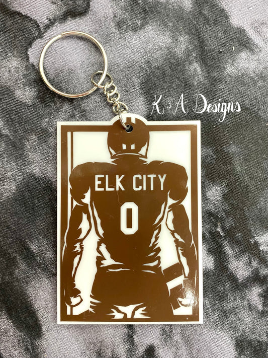 Athlete Silhouette Keychain 2D