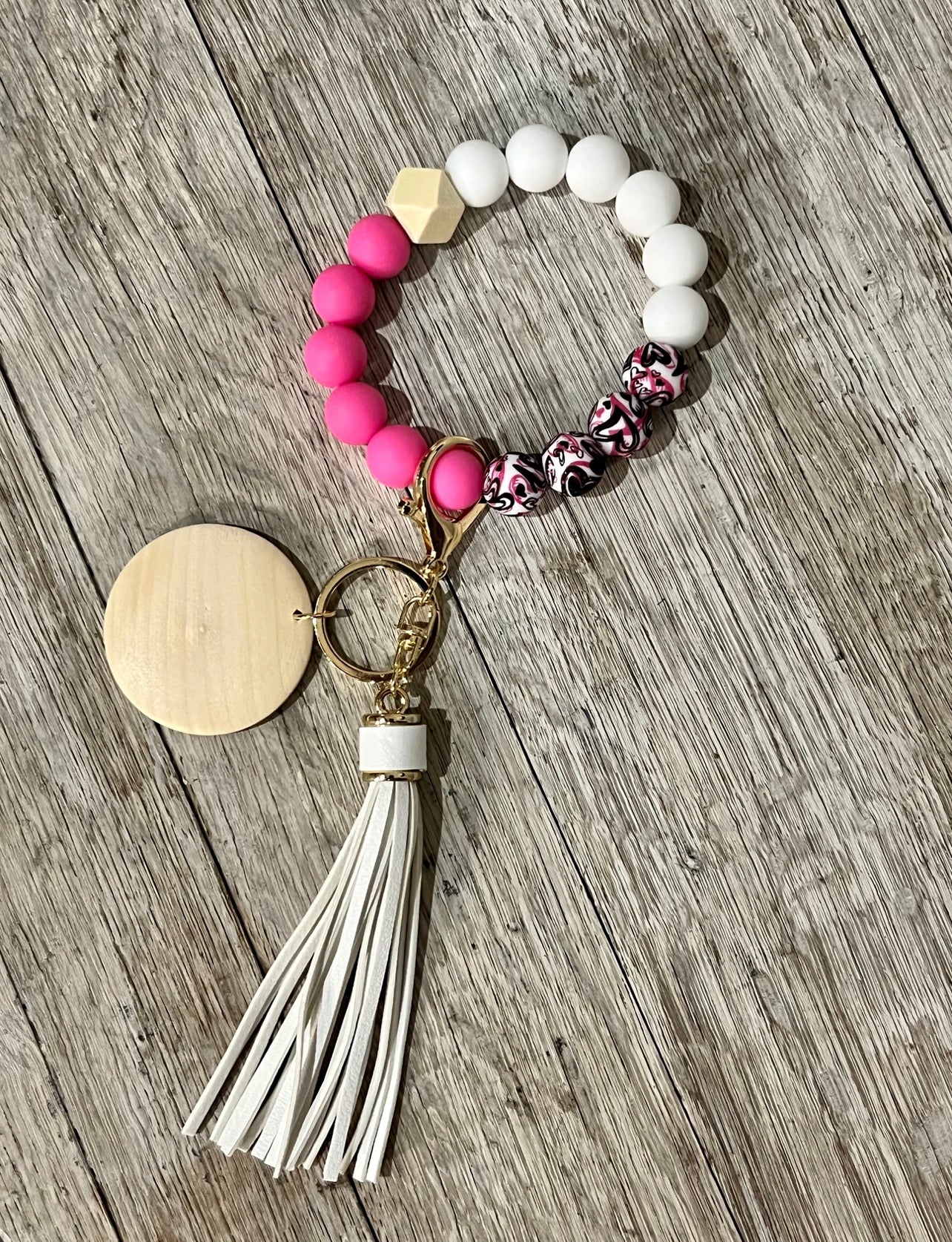 Double Heart Wristlet
