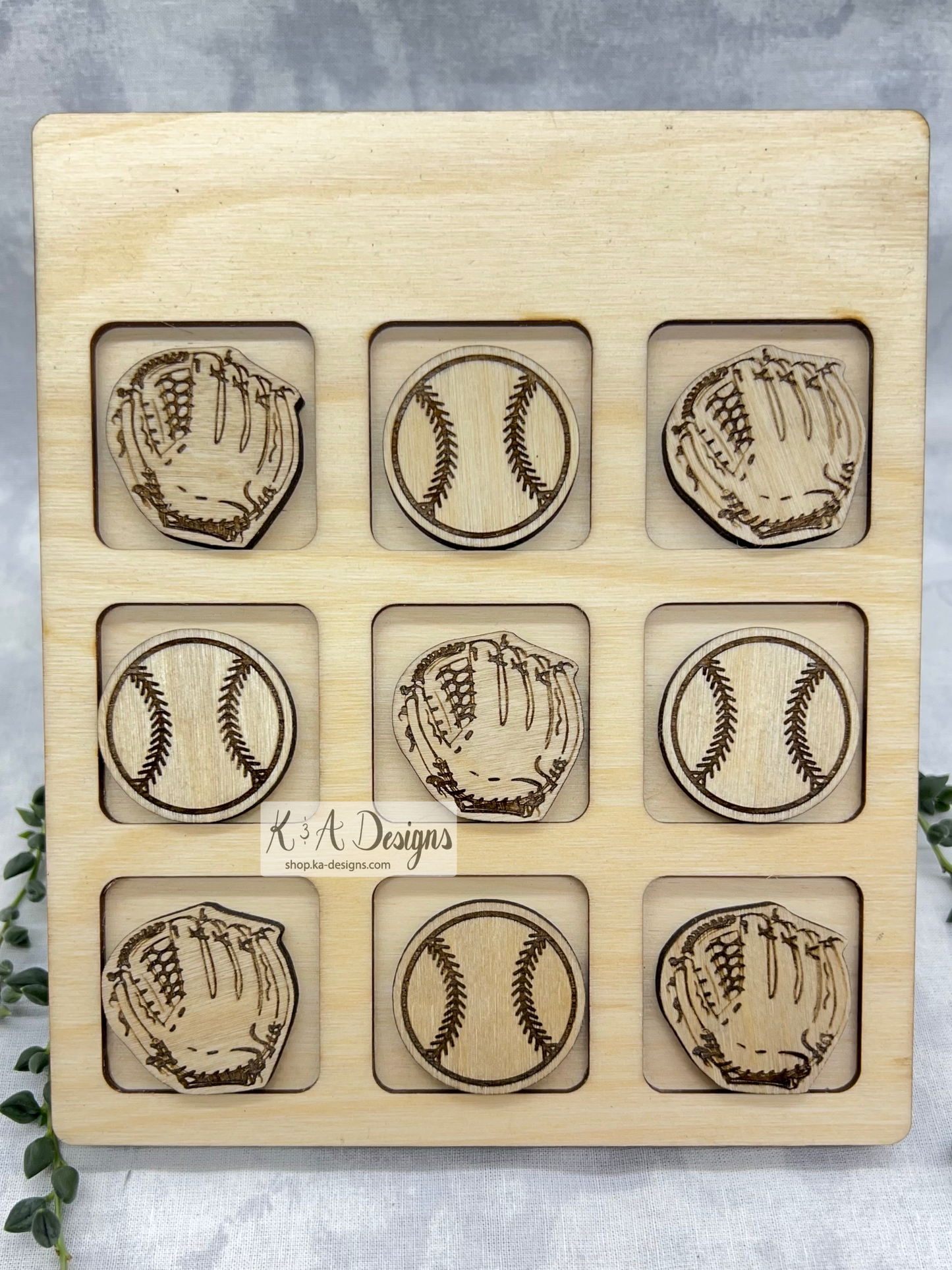 Ball, Bat, and Glove Tic Tac Toe
