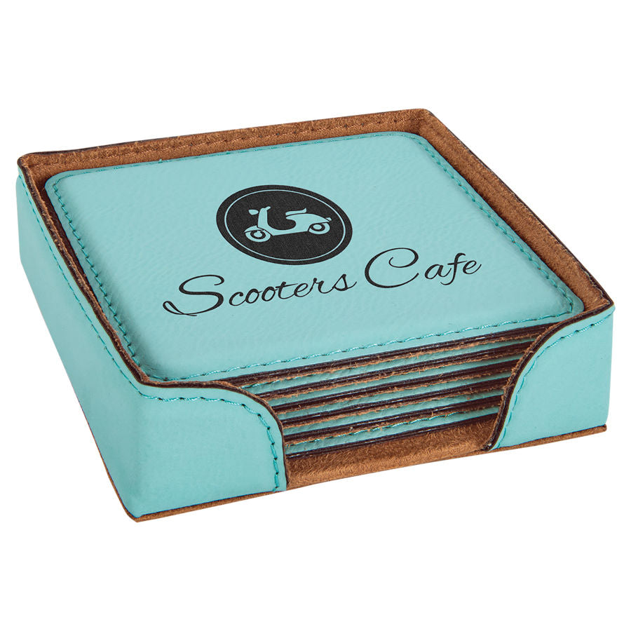 Leatherette Coaster Set