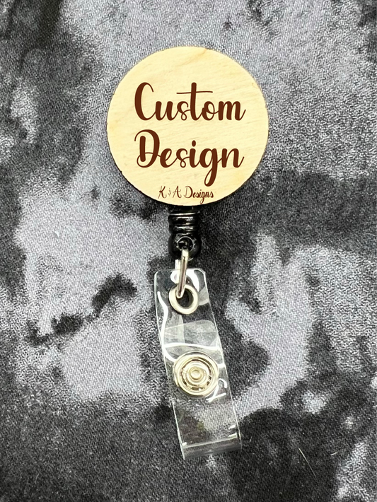 Custom Wooden Badge Reel