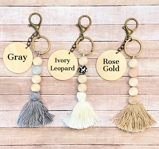 Boho Silicone Bead Keychain
