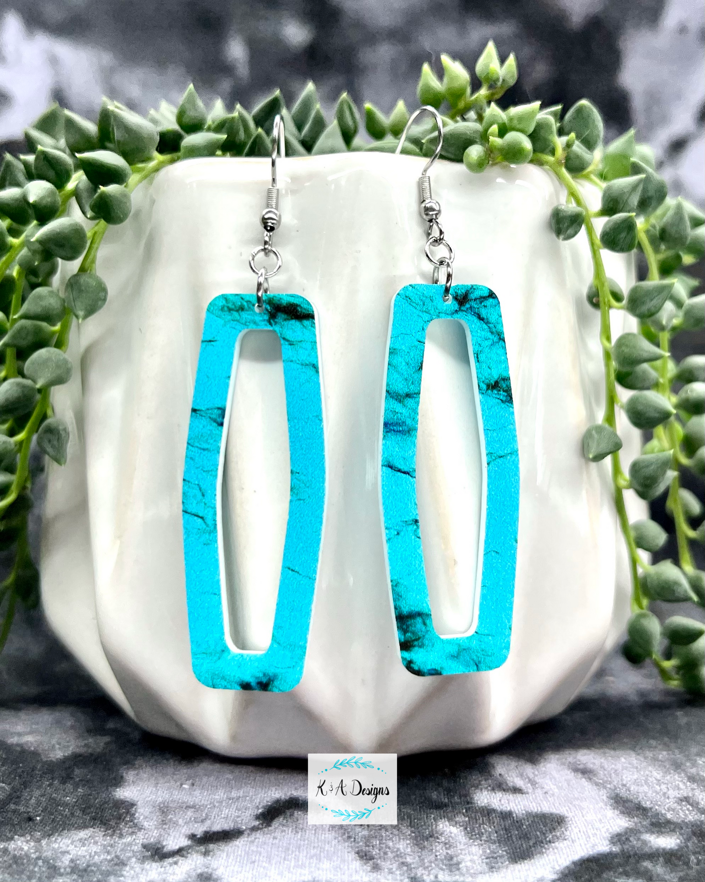 Rectangle Slab Earrings