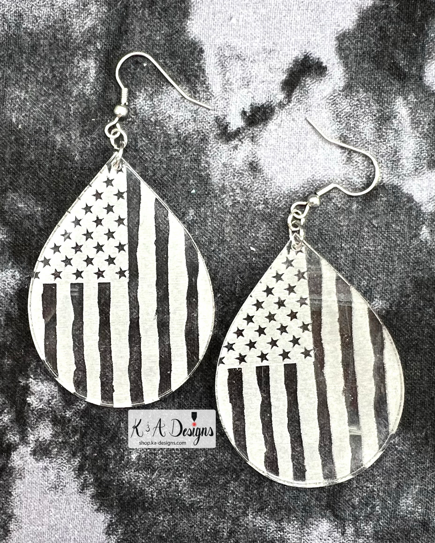 Distressed Flag Earrings