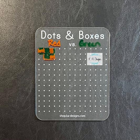 Dots and Boxes Dry Erase Board