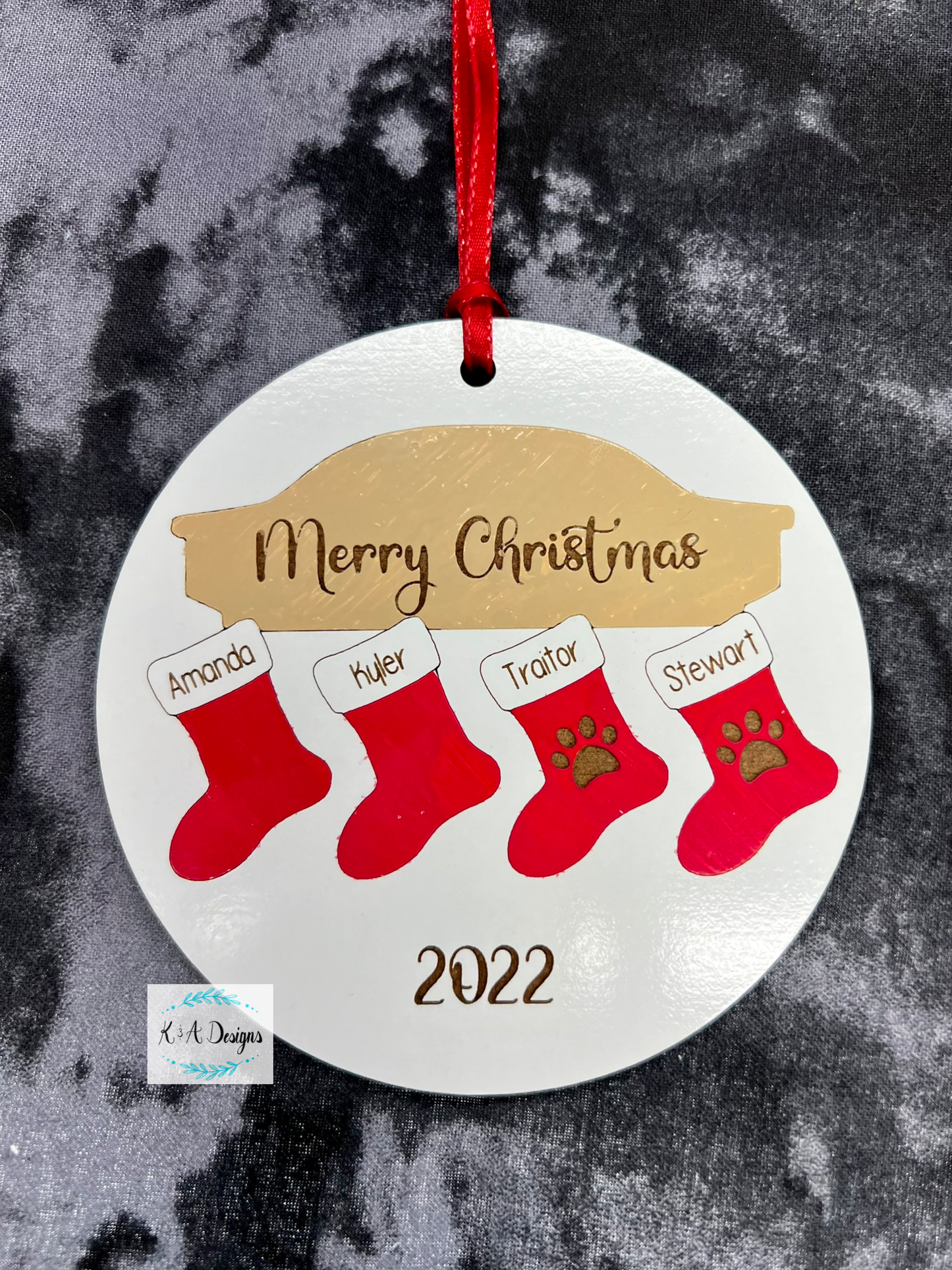 Stockings on Mantle Ornament