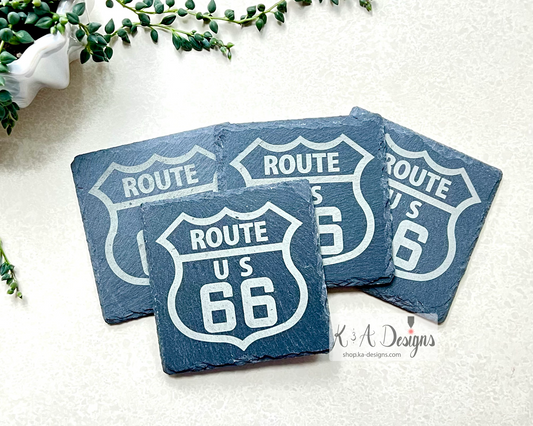 Route 66 Slate Coasters