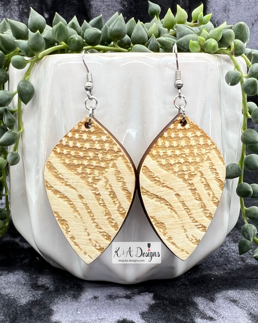 Distressed Flag Earrings