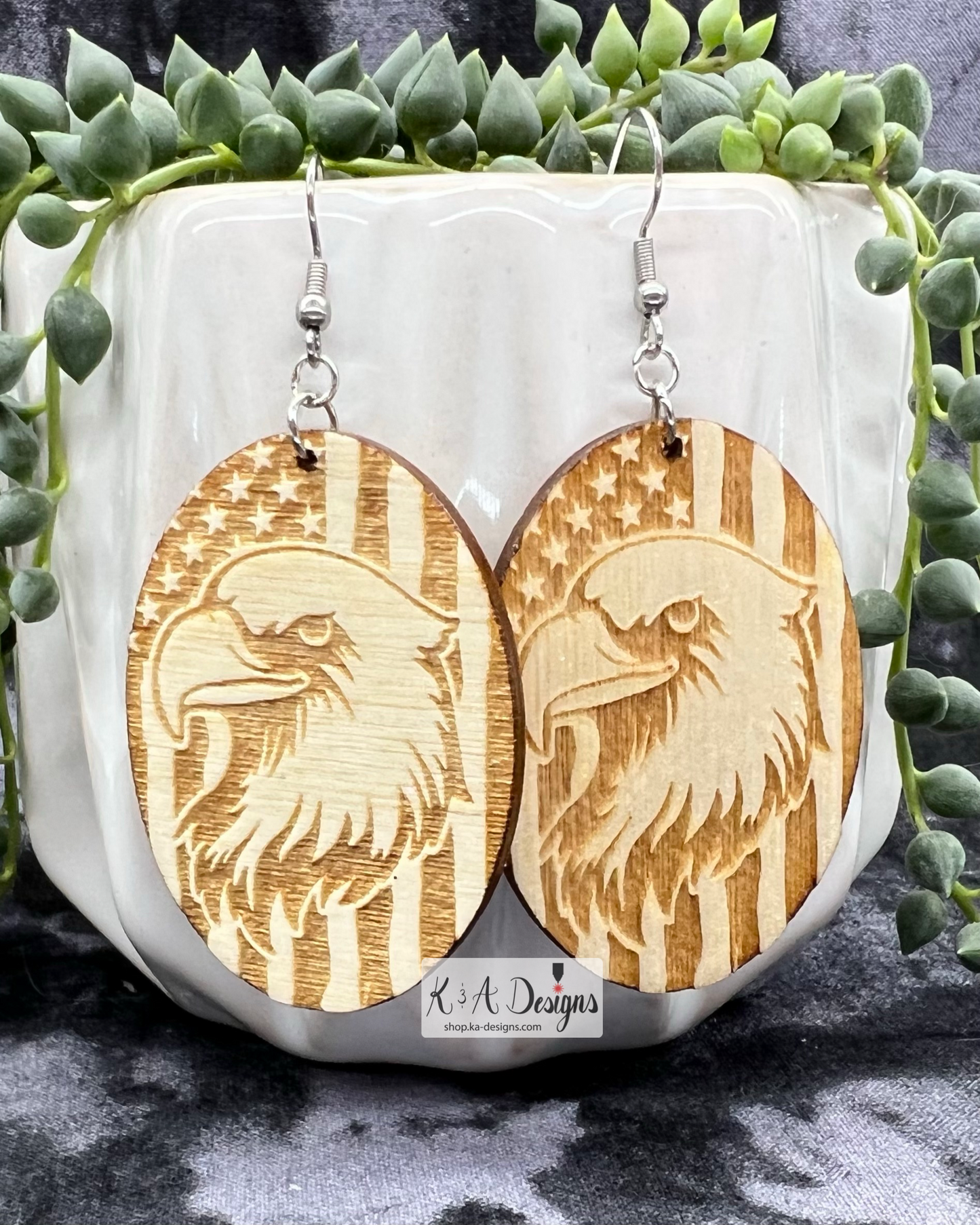 Distressed Flag Earrings