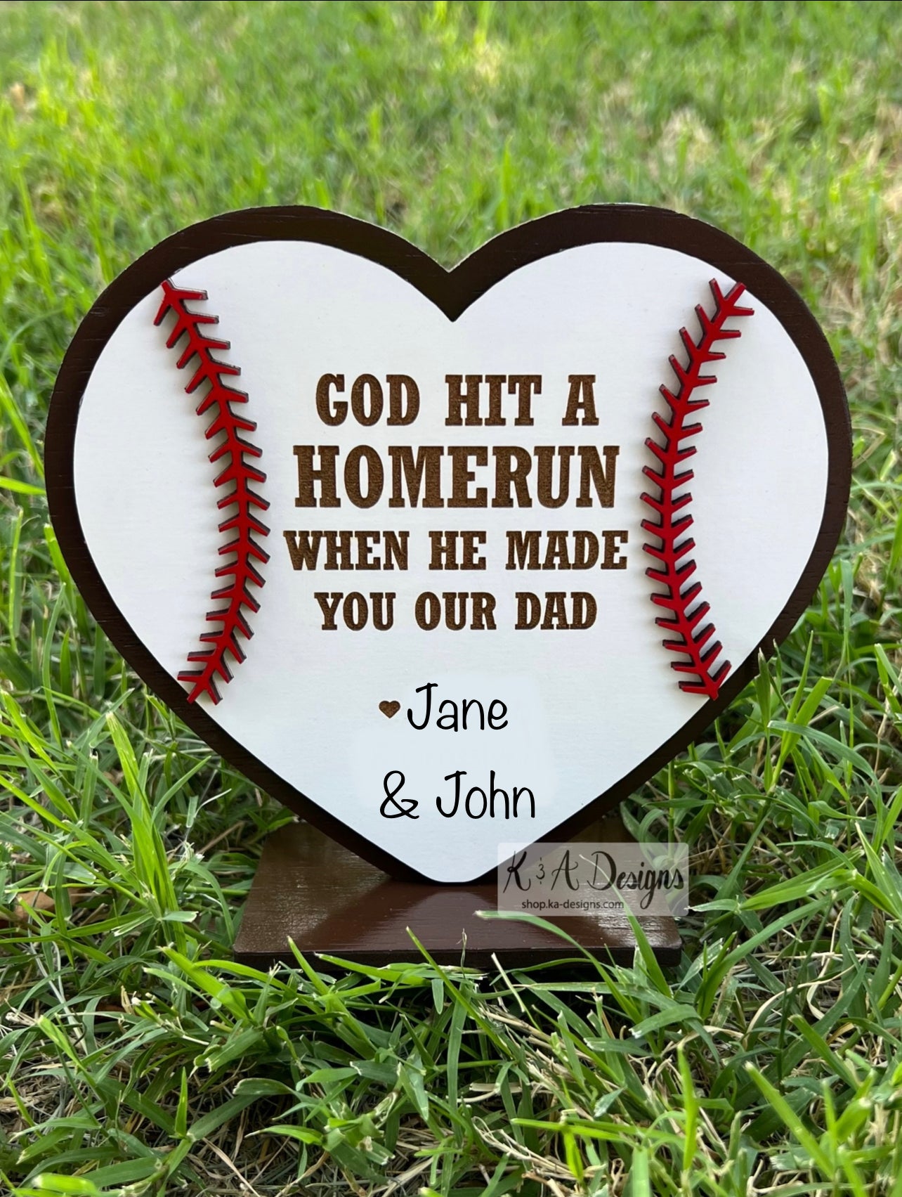 Custom Father's Day baseball sign/plaque