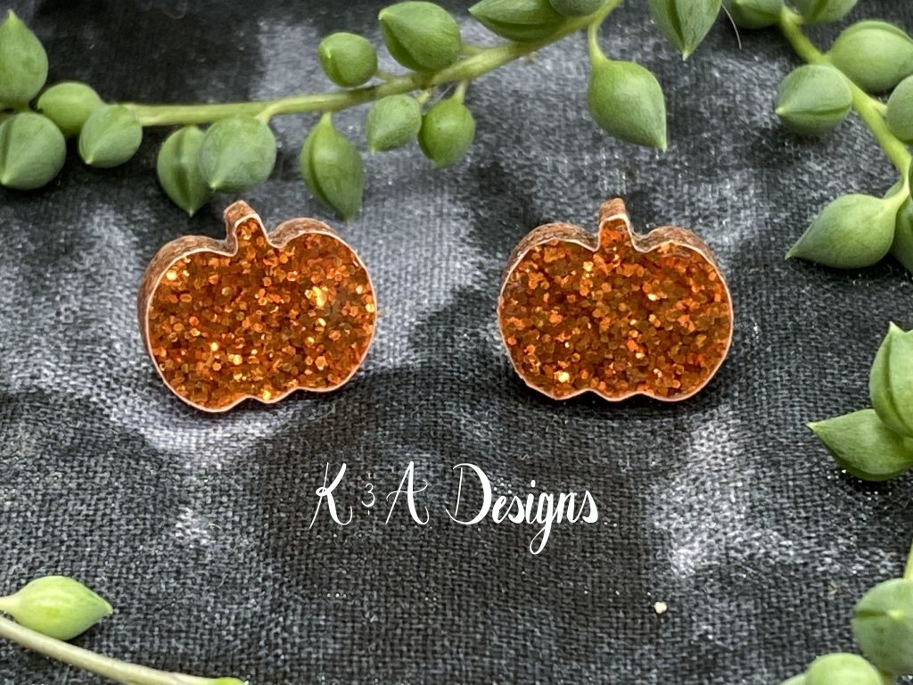 Pumpkin Stud Earrings