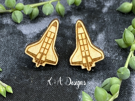 Space Shuttle Stud Earrings