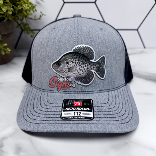 Crappie Textured Patch Hat