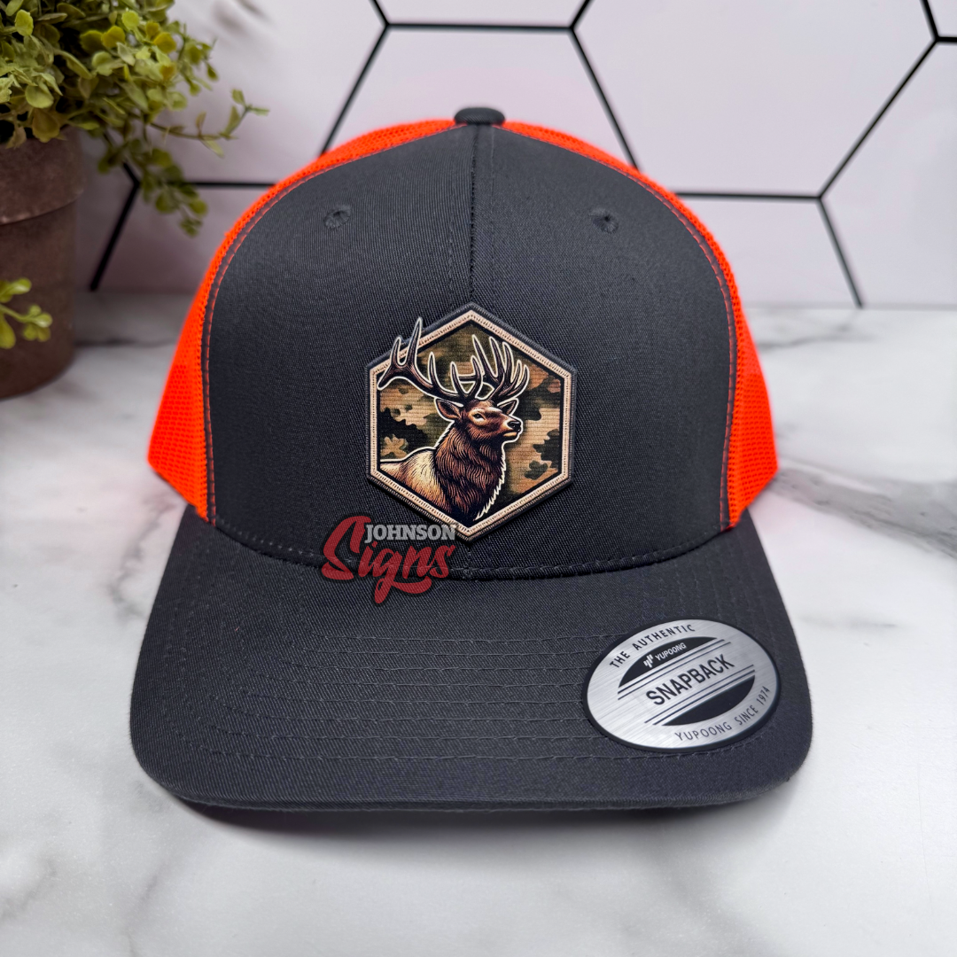Elk Hexagon Patch Hat