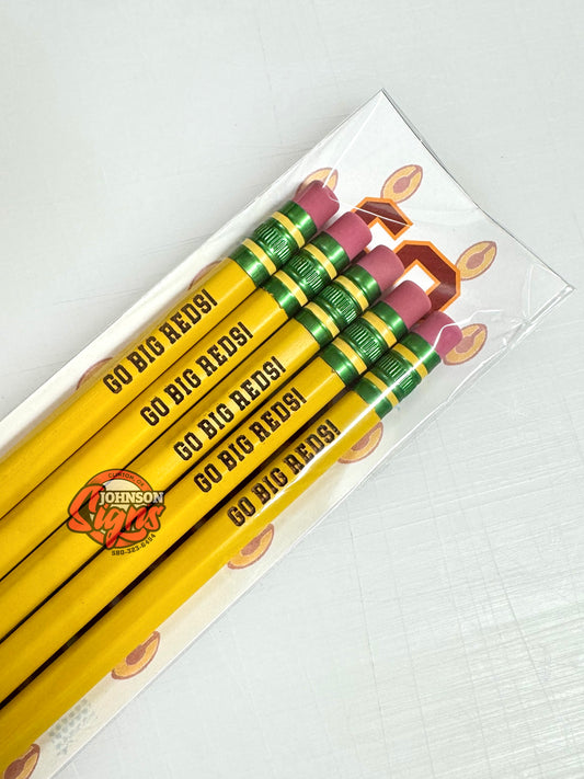 GO BIG REDS! Ticonderoga Engraved Pencils - 5 Pack
