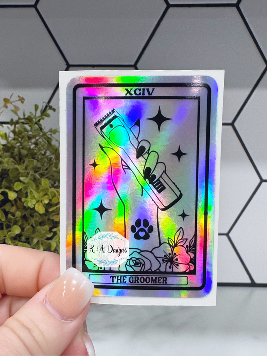 The Groomer Holographic Tarot Sticker