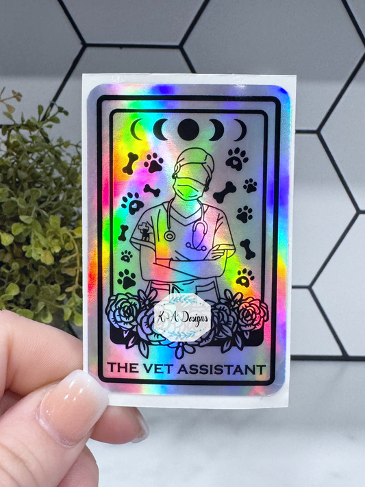 The Vet Assistant Holographic Tarot Sticker