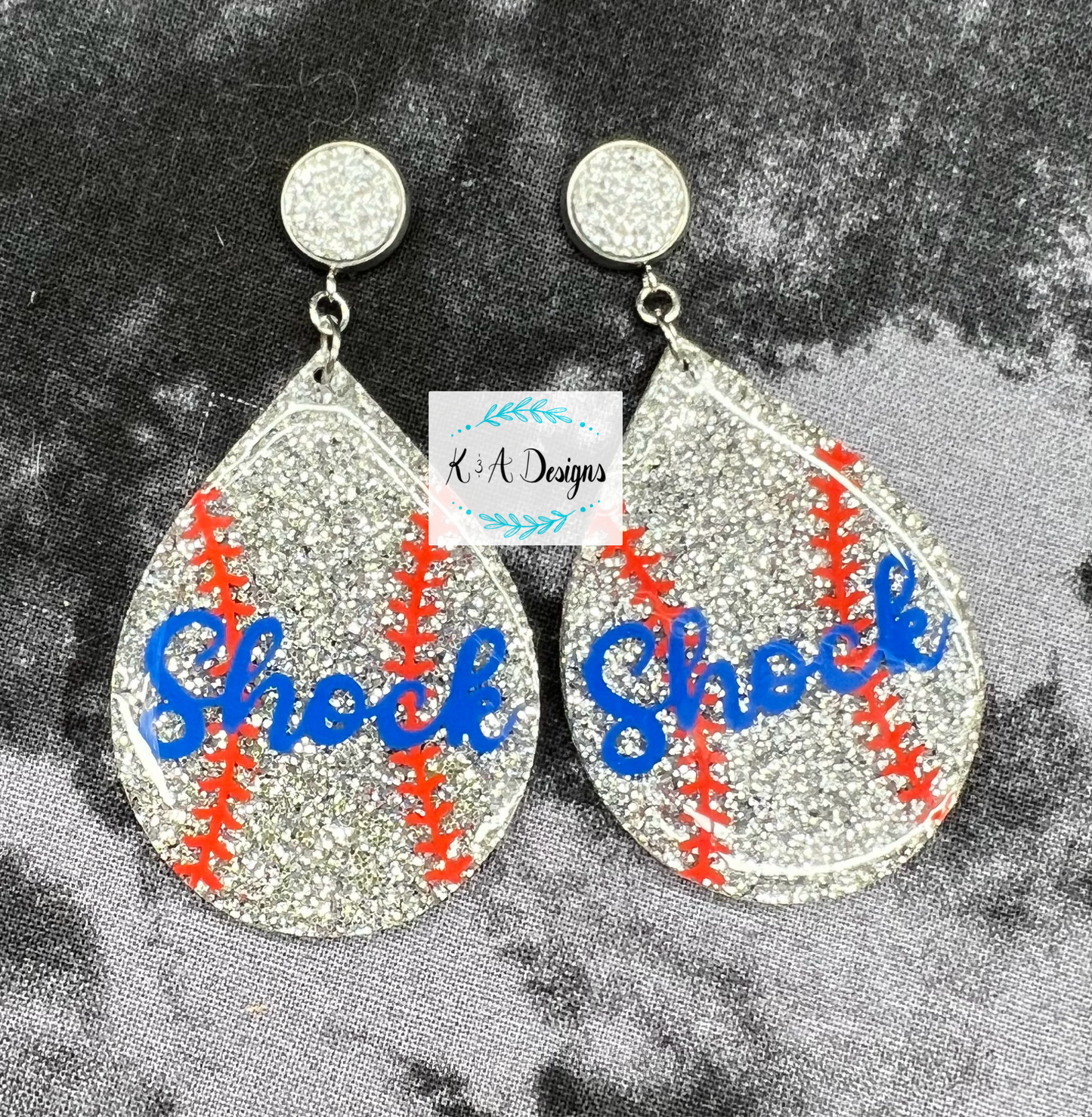 Shock Baseball Earrings