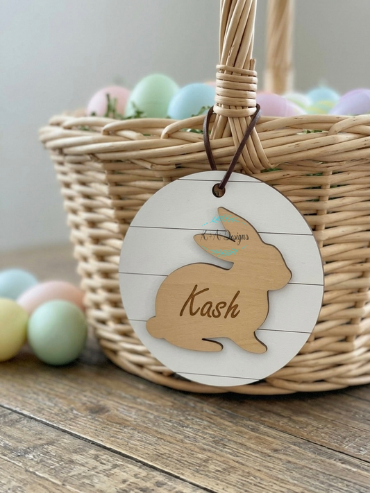 Shiplap Bunny Tag