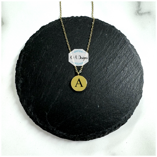 Initial Petite Disc Necklace