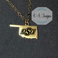 OSU® Necklace - Oklahoma Pendant