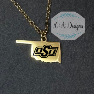 OSU® Necklace - Oklahoma Pendant