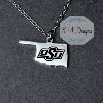 OSU® Necklace - Oklahoma Pendant