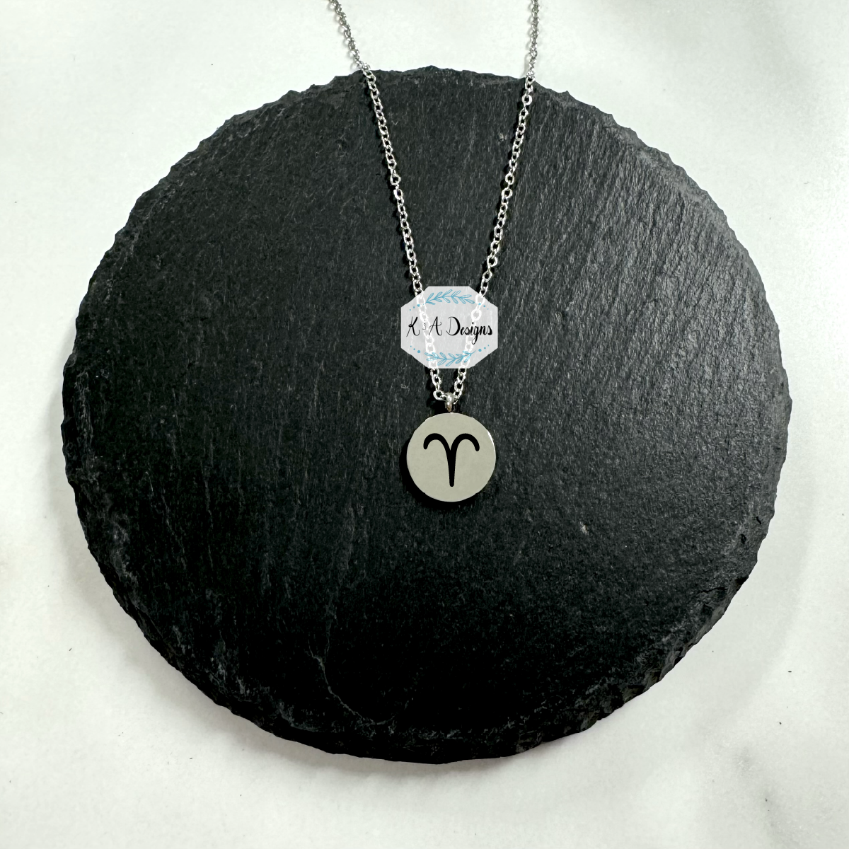 Zodiac Sign Petite Disc Necklace