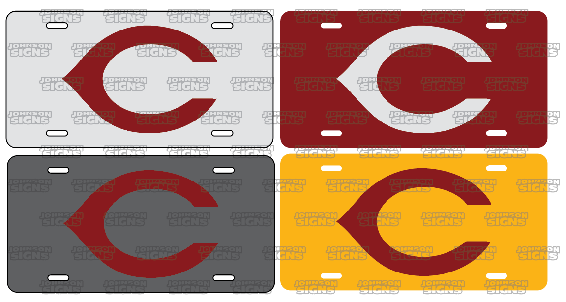 Clinton Baseball C Mirror License Plate