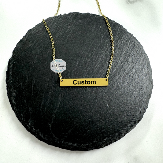 Custom Horizontal Bar Necklace