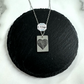 Custom Fingerprint Wide Rectangle Necklace