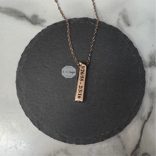Vertical Bar Urn Necklace