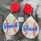 Shock Baseball Earrings