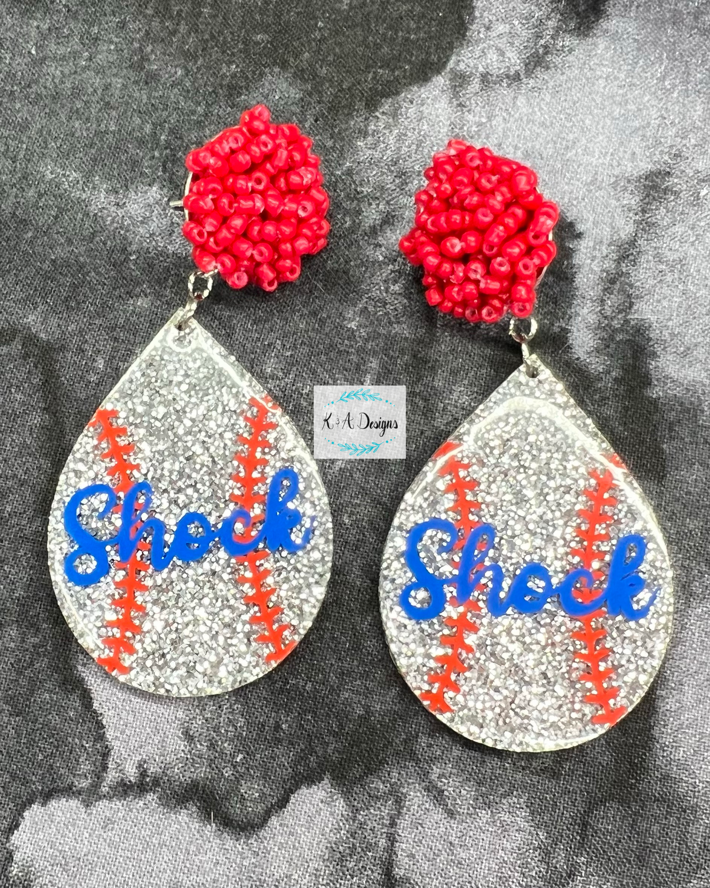 Shock Baseball Earrings