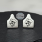 Pistol Pete's Mug Cow Tag Stud Earrings