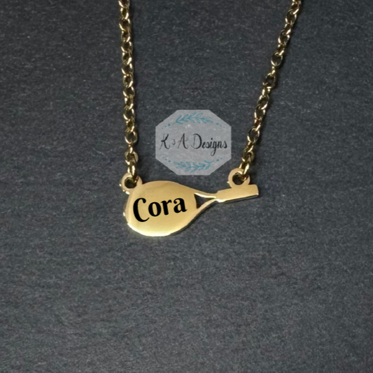 Tennis Racquet Necklace