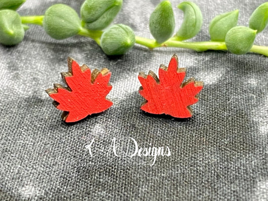 Fall Leaf Studs