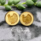 Turkey Silhouette Engraved Studs