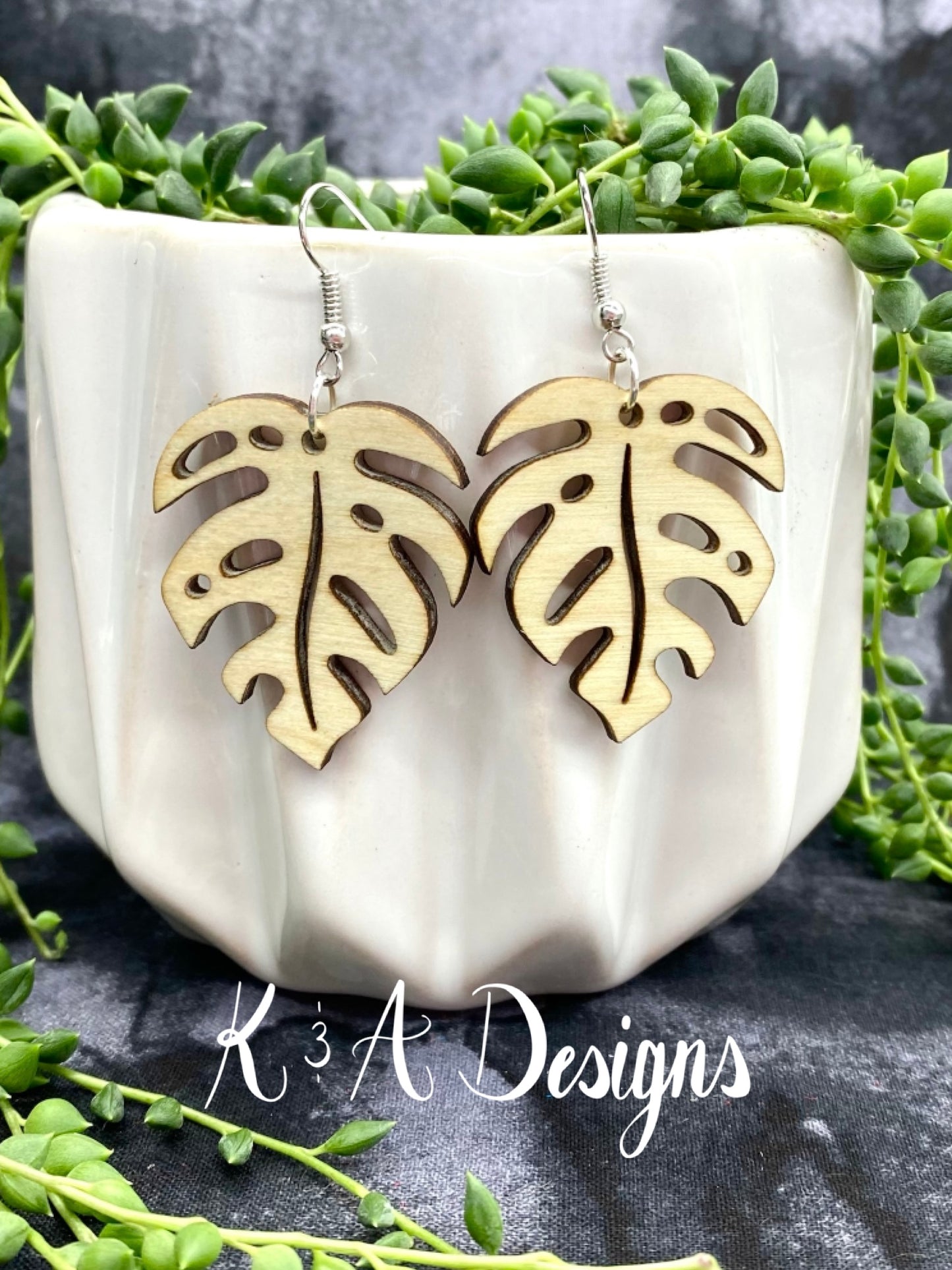 Monstera Hanging Earrings