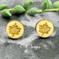 Fall Leaf Engraved Studs