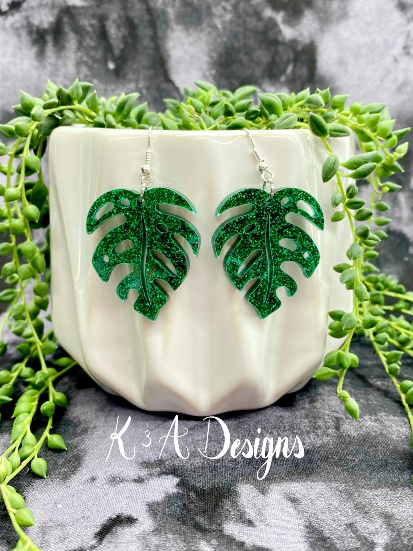 Monstera Hanging Earrings