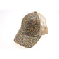 C.C Beanie Leopard Glitter High Ponytail