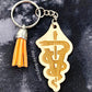 Caduceus Keychain (Engraved)