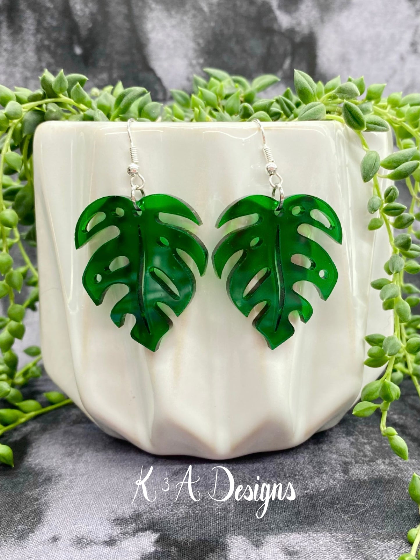 Monstera Hanging Earrings