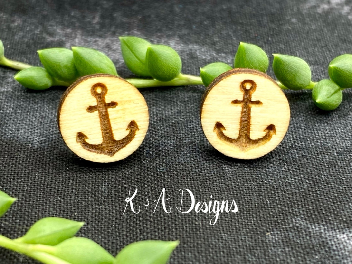 Anchor Stud Earrings