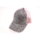 C.C Beanie Leopard Glitter High Ponytail