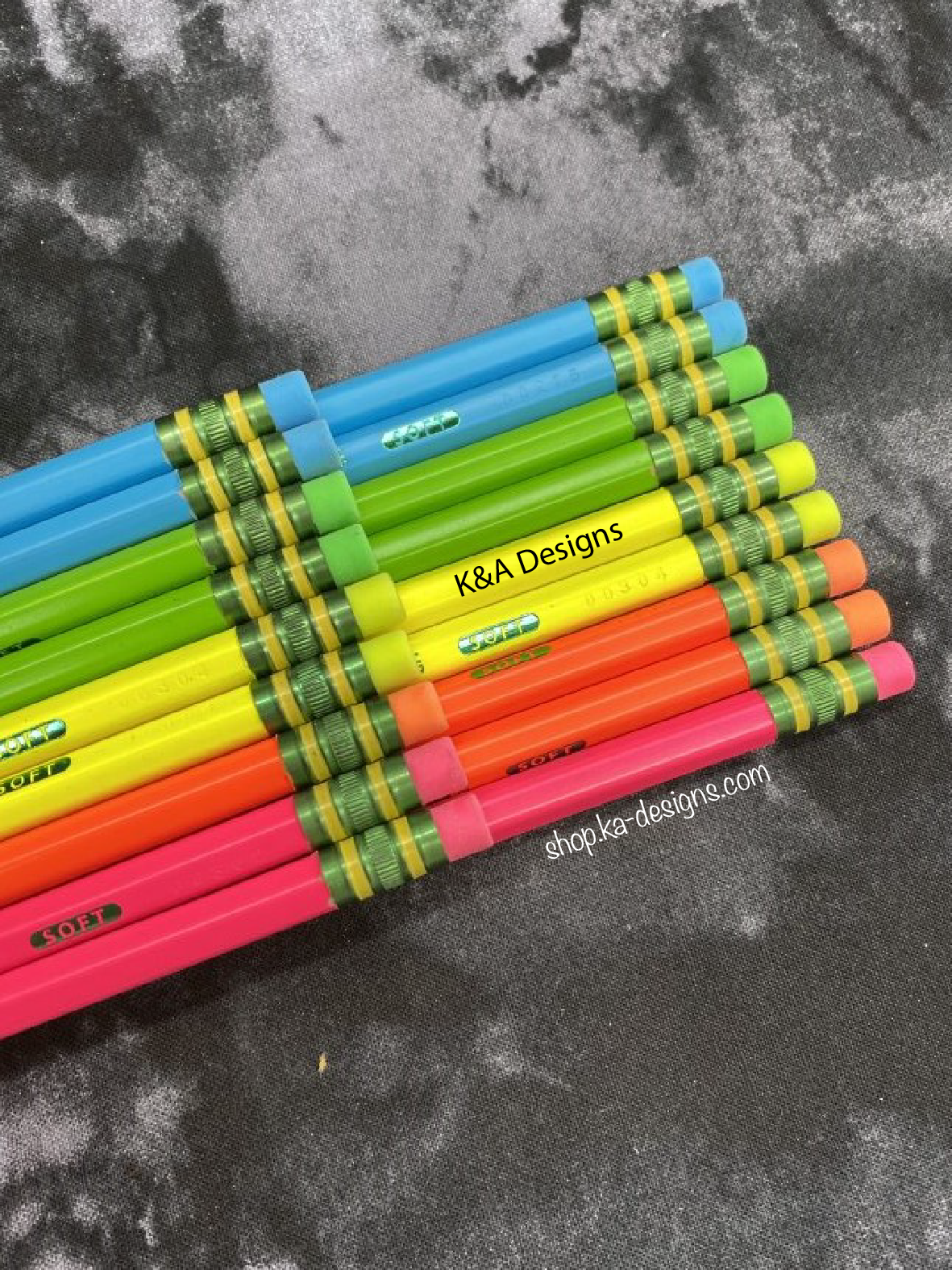 Engraved Ticonderoga Neon Pencils - Presharpened