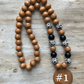 Wood Beaded Animal Print Necklace