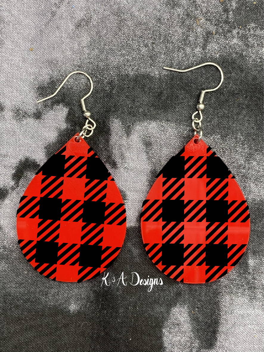 Buffalo Plaid Teardrop